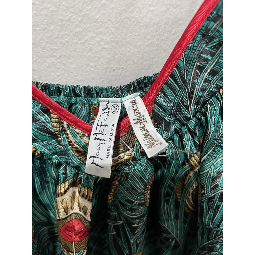 Women's Vintage Mary McFadden‎ Style 7370 Peacock Feather Slip dress (2785)